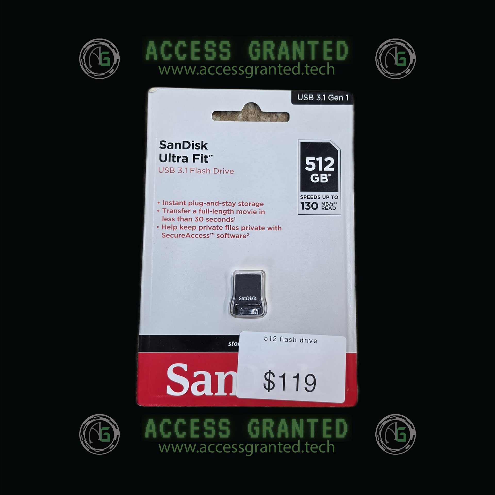 512GB Sandisk USB Drive