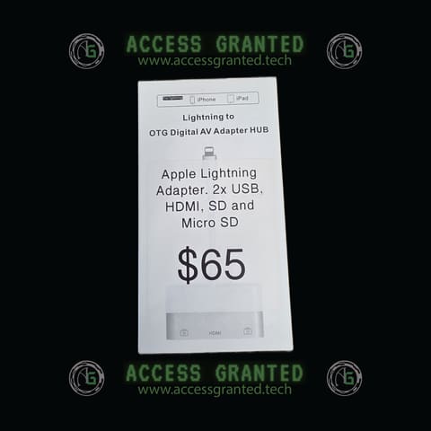 Apple Lightning to 2x USB, HDMI, SD & Micro SD Card Adapter