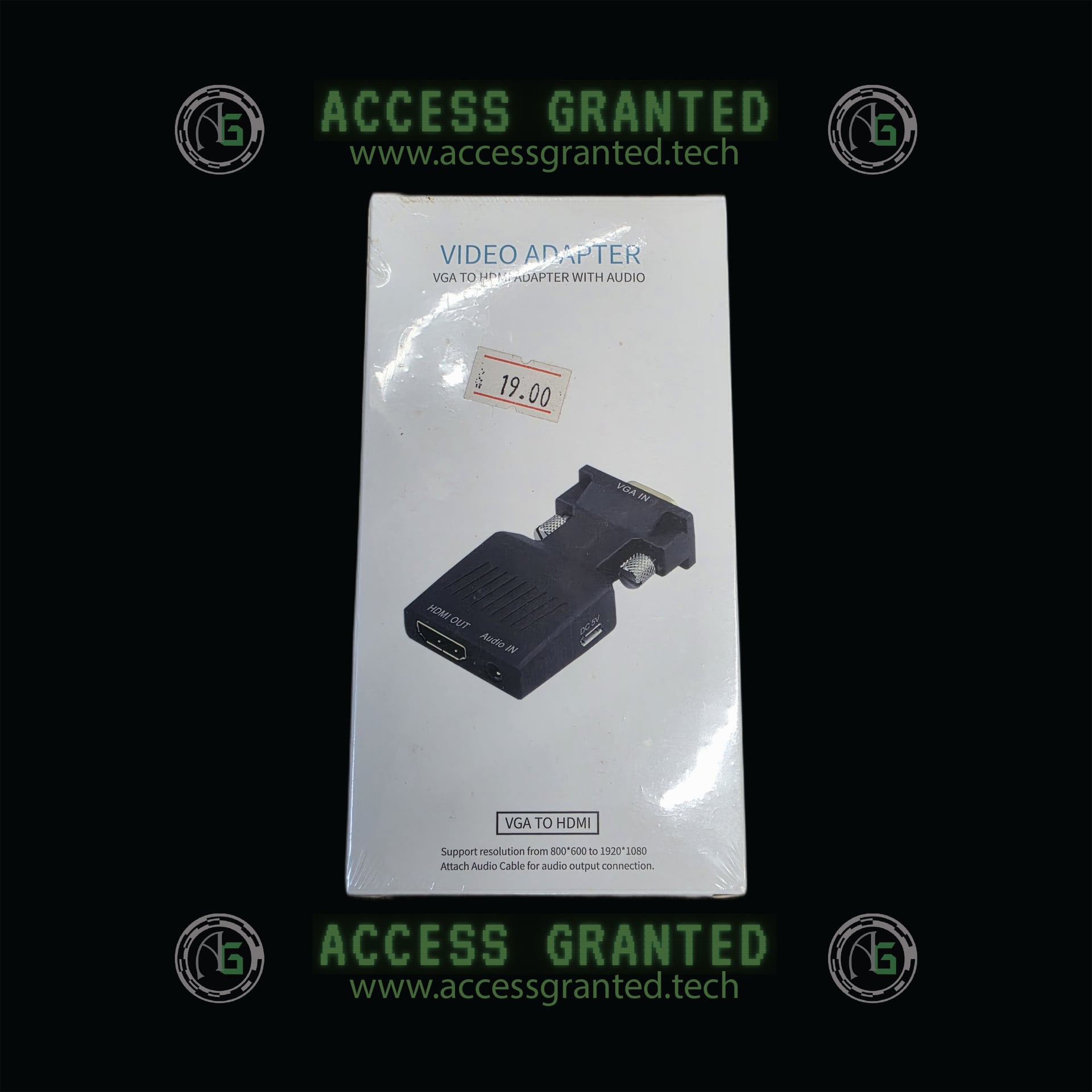 VGA Input to HDMI Output Adapter